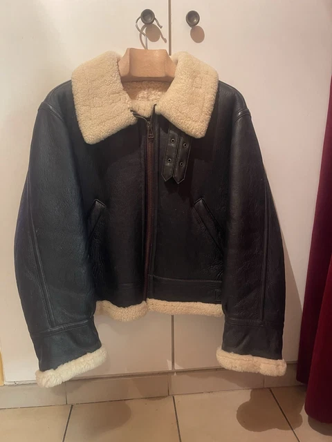 Veste En Cuir RIVER SKIN Homme - Taille 54, Doublée, Noir, Très Bon état