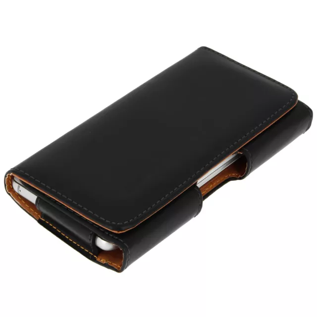 Étui Smartphone Universel Pochette Ceinture Clip + Passant Taille XXL - Noir