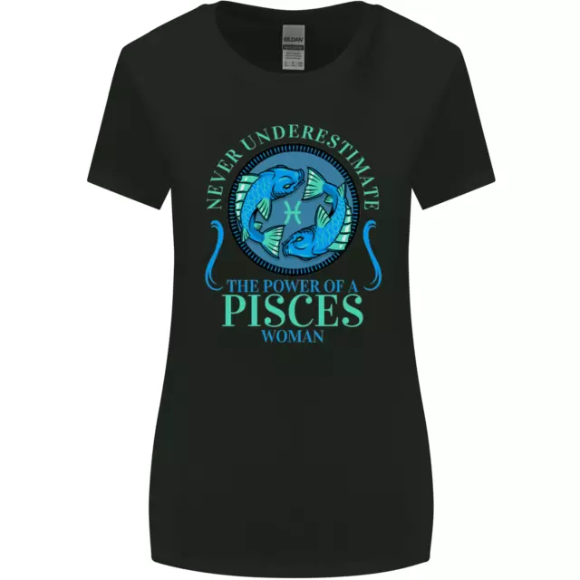 The Power Of A Pisces Donna Stella Segno Donna più Ampia Taglio T-Shirt