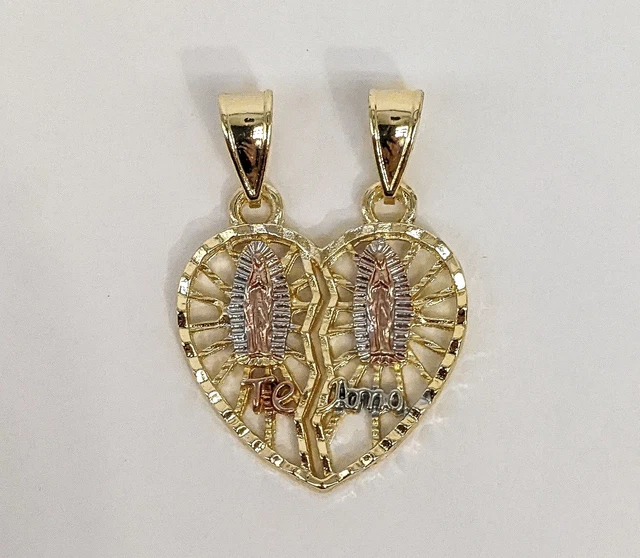 Gold Plated My Lady Virgin Mary Pendant Oro Laminado Virgen de Guadalupe Medalla