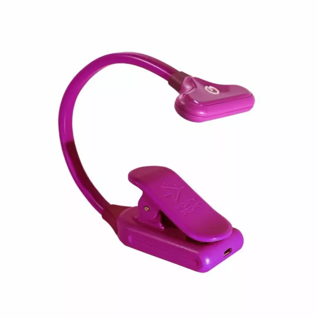 Mighty Bright Nuflex 3 LED Clip On Portable Flexible Book Light, Pink