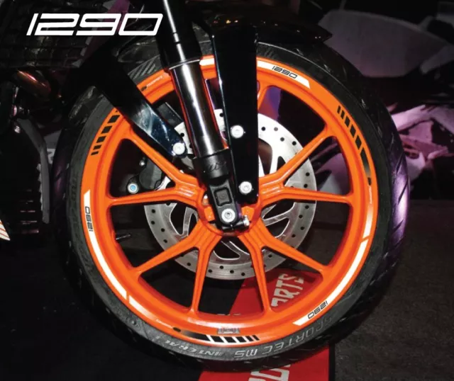 1290 Super Duke R motorcycle wheel decals rim stickers for KTM Laminated stripes