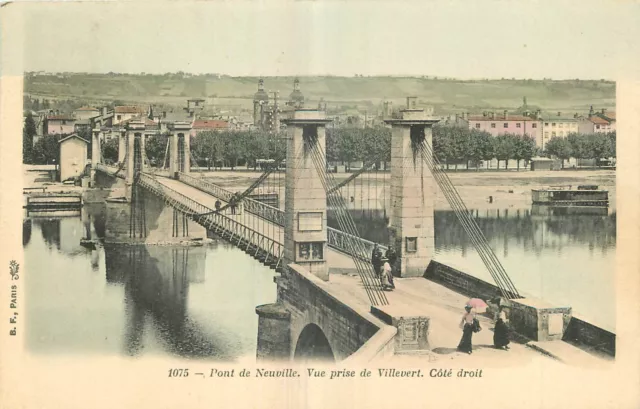 69  PONT DE NEUVILLE  VUE PRISE DE VILLEVERT  COTE DROIT  B.F. Paris  1075