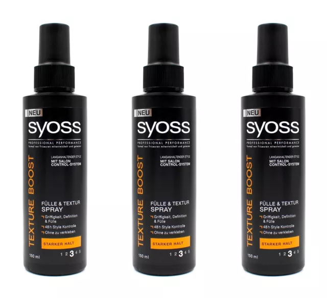 Syoss Texture Boost Fülle & Textur Spray , 3x150ml EAN4015100186543