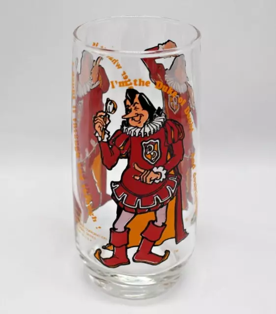 Vintage Duke of Doubt Burger King Character Collector Glass 1979 Advertising
