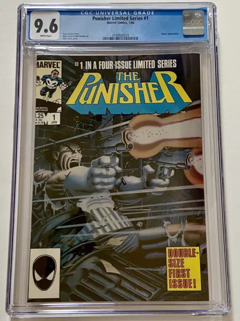 Punisher Limited Series 1 CGC 9.6 NM+ Mike Zeck Marvel Comics 1986 White Pages