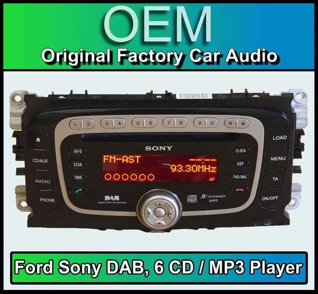 FORD TRANSIT DAB radio with 6 Disc CD MP3 player, Ford Sony car stereo