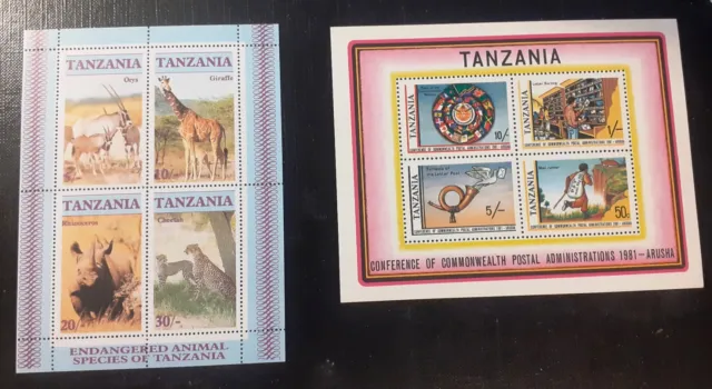 Tanzania 1980 Wildtiere Postdienst