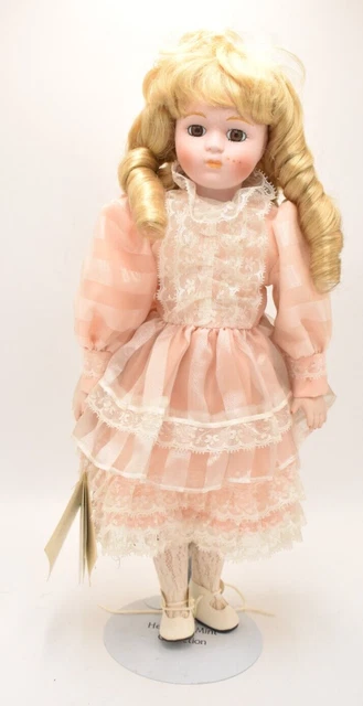 Vintage The Heritage Mint Collection Porcelain Doll Blonde Hair Retired Tagged
