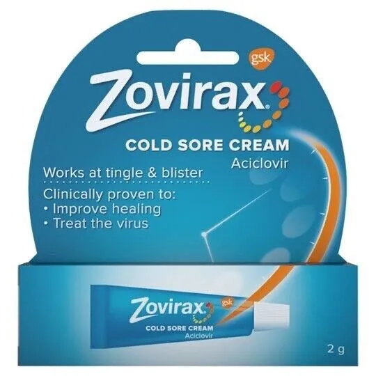 Zovirax - Cold Sore Relief Treatment Cream - 2g Tube