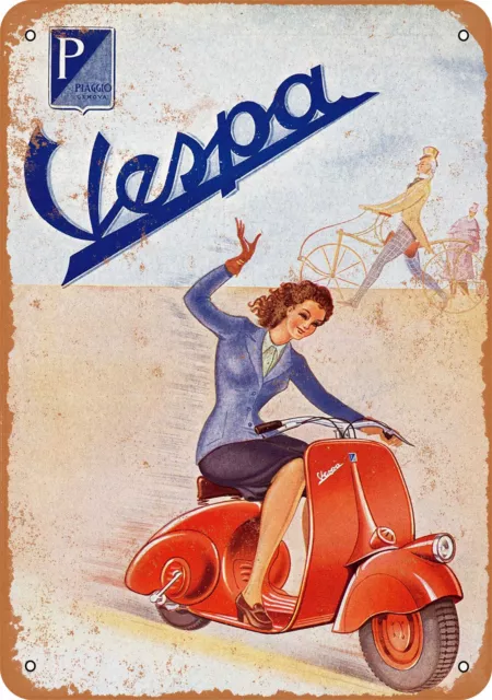 Metal Sign - 1946 Vespa Scooters - Vintage Look Reproduction