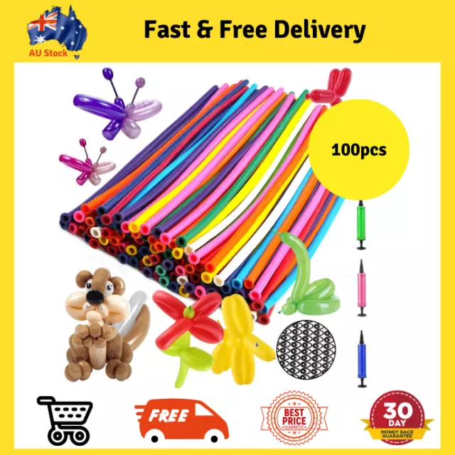 Balloon Animals Kit Twisting Balloons (100Pcs) with Unbreakable Air Pump -  260Q