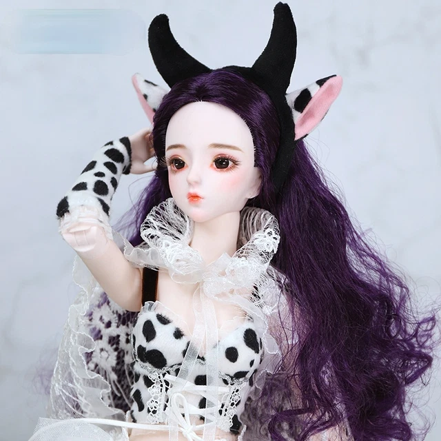 60cm Doll Outfit Parrucca Scarpe Vestito Jointed Makeup Toy Girl assemblato 1/3 BJD Doll