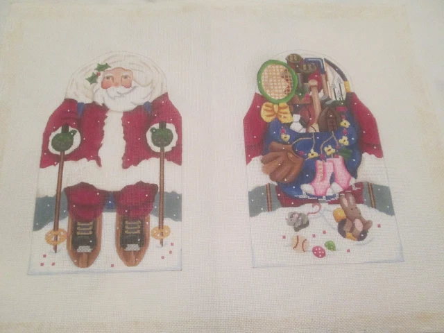 2 Sided Sports Santa-Melissa Shirley-Handpainted Needlepoint Canvas
