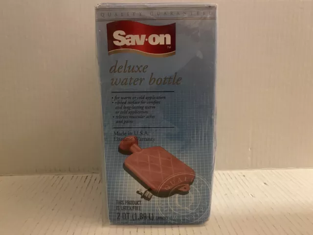 Savon deluxe water bottle 2 QT includes Hang Tab & Stopper for Warm or Cold Appl