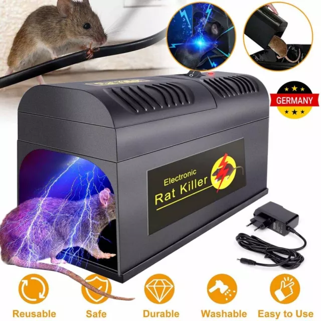 Elektronische Mäusefalle Rattenfalle Elektrischer Mausefalle für Haus und Garten