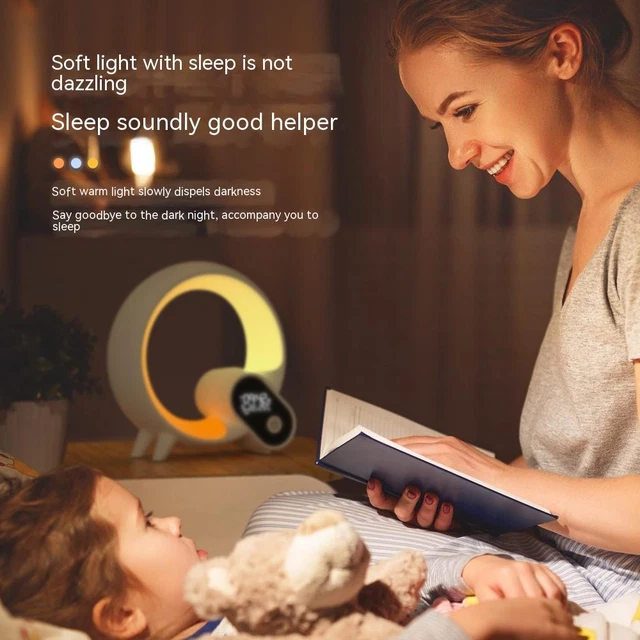 Creative Q Light Analog Sunrise Digital Display Alarm Clock Bluetooth Audio Inte