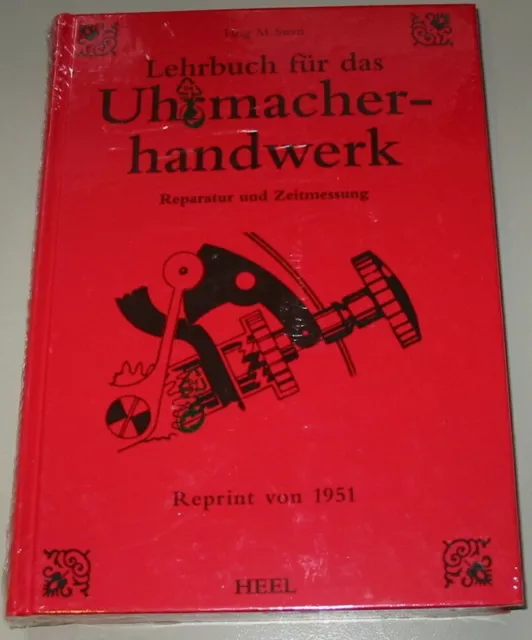 Lehrbuch für das Uhrmacher Handwerk Uhr Reparatur + Zeitmessung 1951 Buch neu!