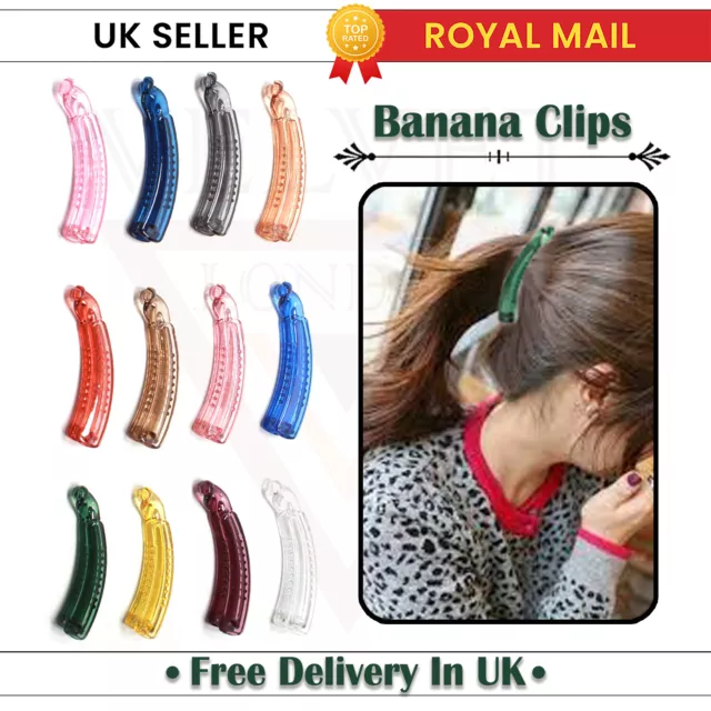 Ladies Banana Hair Clip Grip Ponytail Holder Non-slip Fishtail Twist Comb Clamp