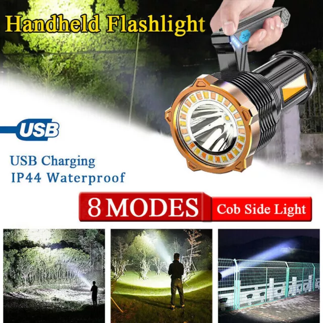 Lamp Super Bright Torch Lighting LED Flashlight High Powered USB Rechargeable