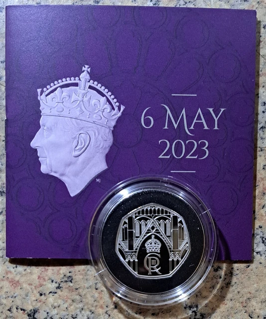 THE ROYAL MINT. 2023 Coronation of King Charles III Silver Proof 50p