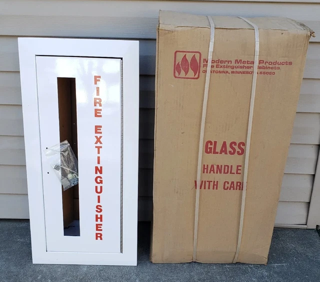 Vintage NOS Fire Extinguisher Cabinet 100 Series Industrial Man Cave Collectible