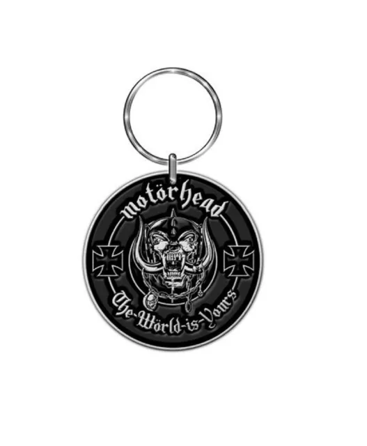 Motorhead Schlüsselring Keychain lemmy The World Is Yours band logo Nue Size One