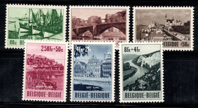 Belgique 1953 Mi. 967-972 Neuf ** 100% tourisme, paysages
