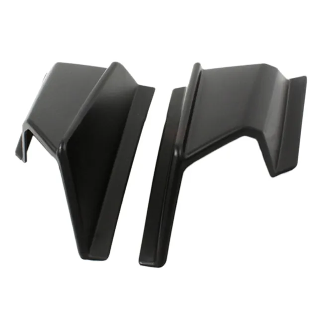 Universal Black Motorcycle Front Pneumatic Fairing Wing Tip Cover Protector Pair