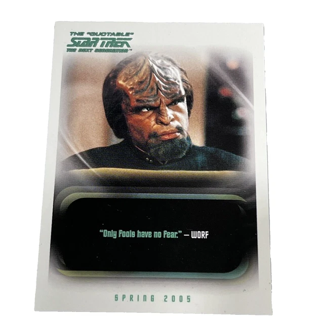 Quotable Star Trek Next Generation Trading Card Promo P2 Rittenhouse 2004 Worf