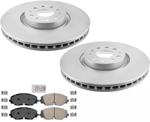 For Volkswagen Atlas 2018-2023 Front Disc Brake Rotors Disc Brake Pads Coated