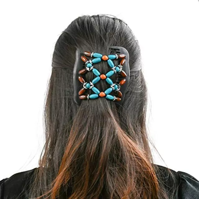 Trend African Hairclip Haarklammer Haarspange Butterfly Holzdesign mit Blume