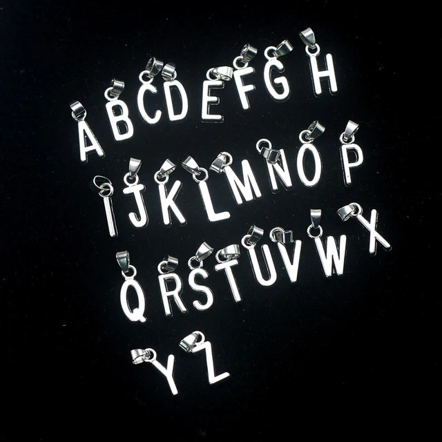 20 pcs DIY pendant charms Silber Initial Anhänger Alphabet Anhänger Diy Brief Ch 6