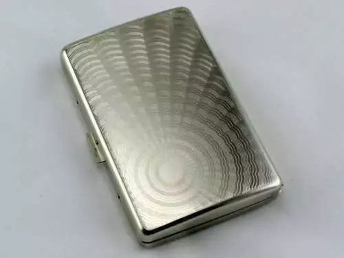 Metal Double Sided King & 100's Cigarette Case Sunshine Design