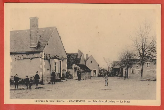 Cpa - Surroundings Of St Gaultier - Chasseneuil By Saint Marcel - 36 - La Place
