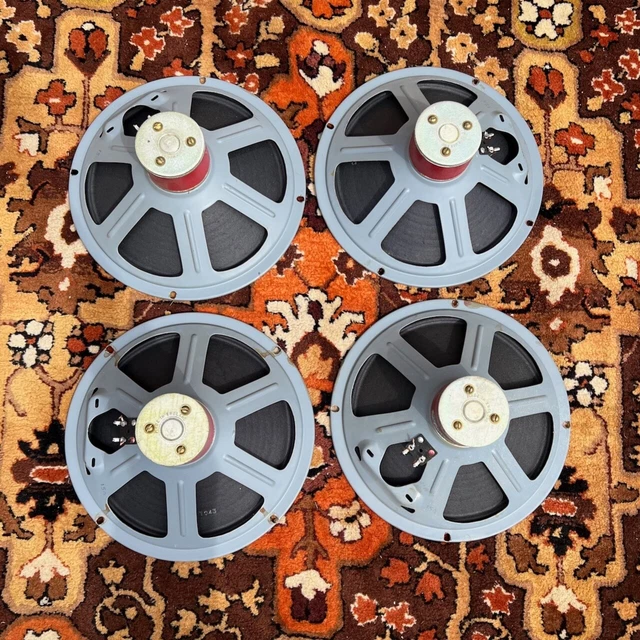 Matched Quad Vintage 1960s Goodmans Alnico Red 10" Speakers Original *Marshall*