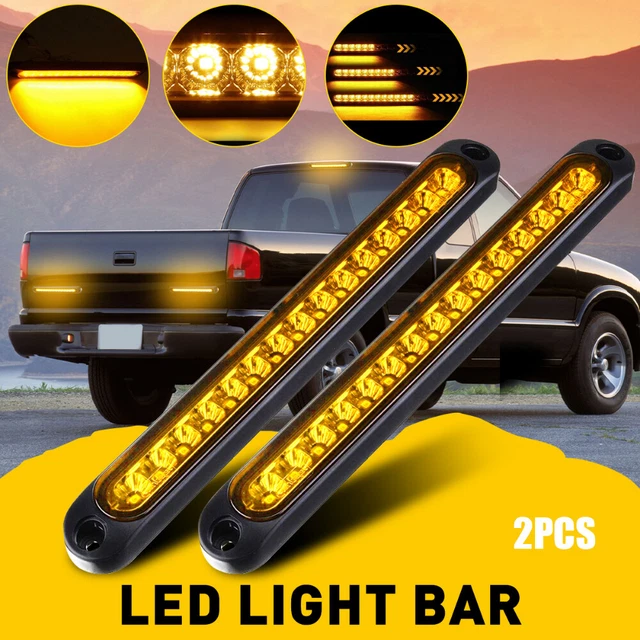 LED Flowing Turn Signal Brake Rear Tail Lights Bar Trailer RV Truck Stop 12V 24V