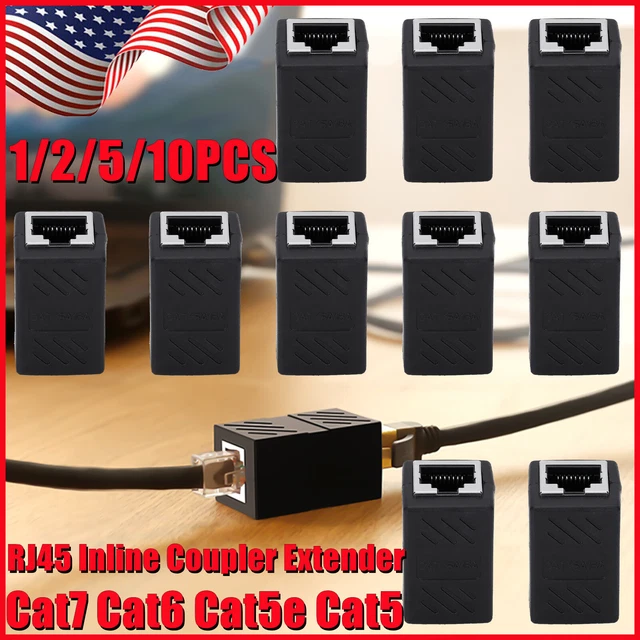 GIGABIT Cat5e Inline RJ45 Ethernet Coupler Junction Box - Foto 6