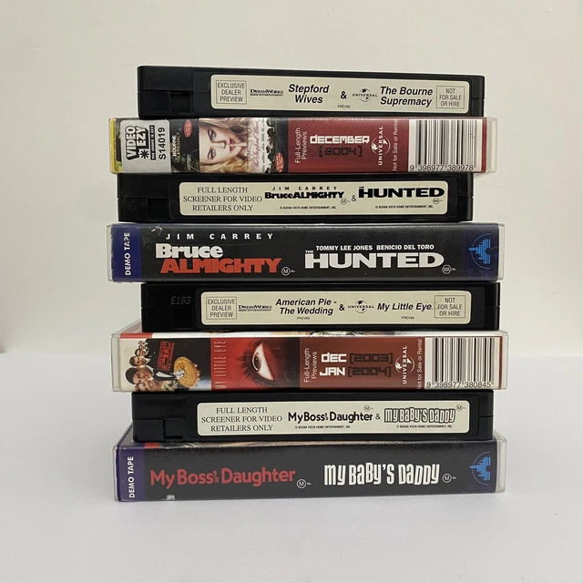 VHS VIDEO LOT Dealer Preview Demo Tapes & Full Length Screeners 2003