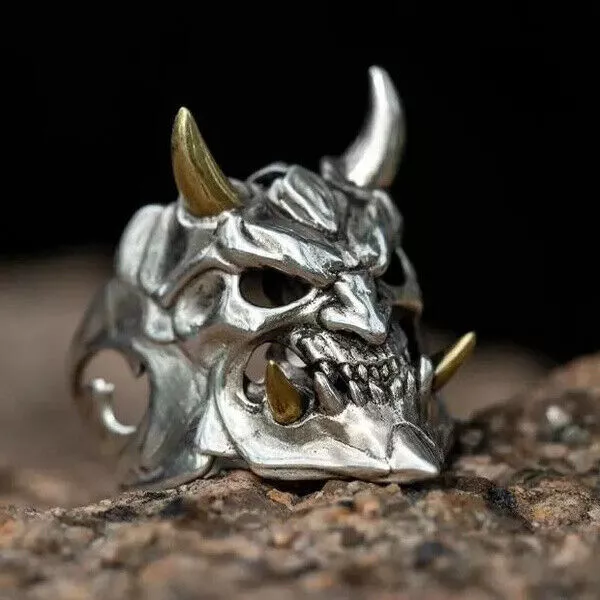Punk Stainless Steel Heavy Rings Men Gothic Skull Ring Party Jewelry Size 6-13