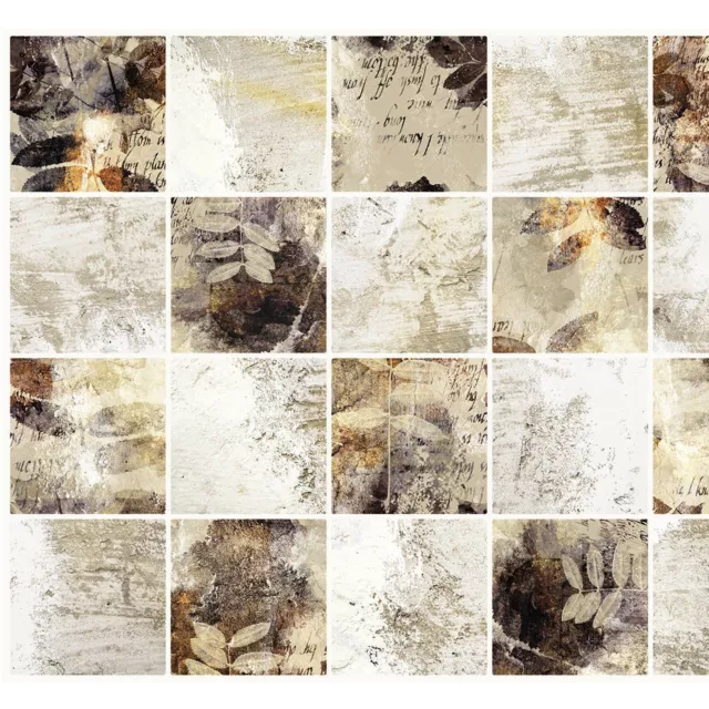 Paneles de pared 3D de azulejos blancos dorados, en varios paquetes