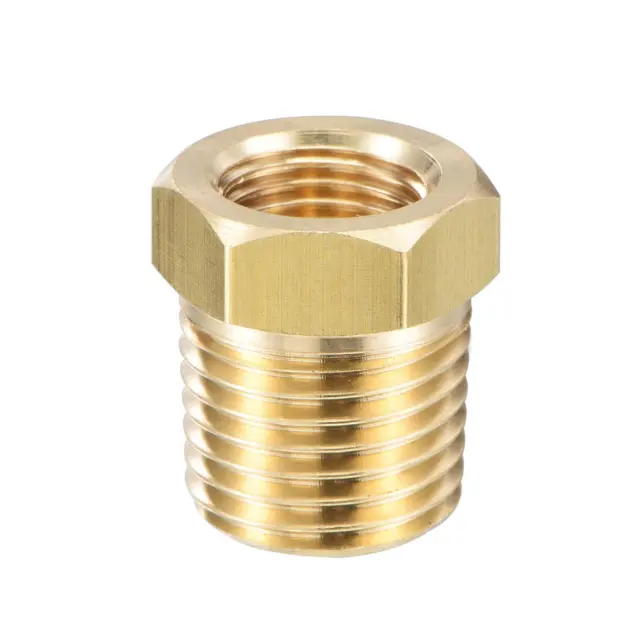 Brass Pipe Fitting Reducer Adapter 1/4" BSPT Male x 1/8" NPT Female