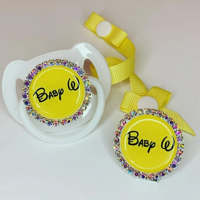 CUSTOM MADE PERSONALISED Baby Dummy Soother Dummies Charm Clip Boys