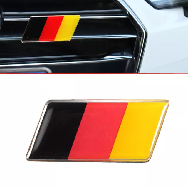 1x Car Front Grille Bumper Germany German Flag Emblem Badge Sticker Accessories