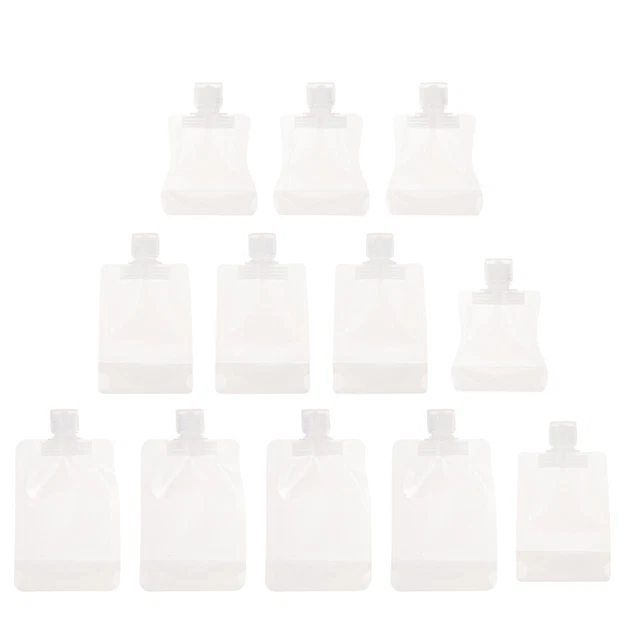 12 PCS Lotion Bag Asia Pet Travel Cosmetic Toiletry Holders Squeeze Empty Pouch