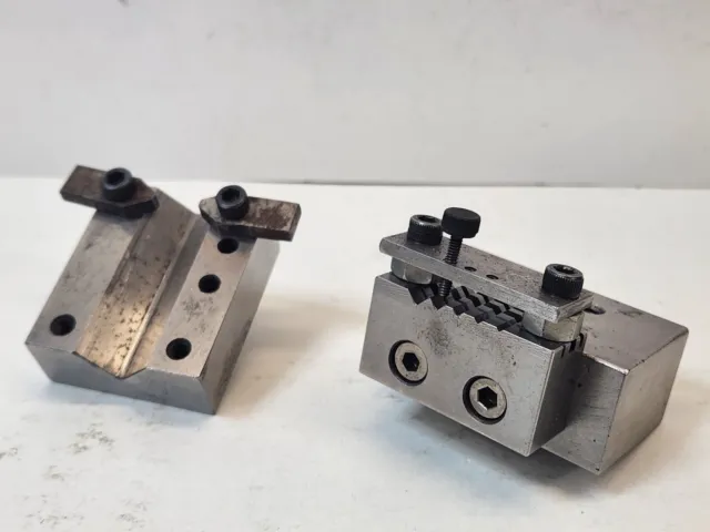 2 Custom Made Tool Maker V-Blocks for Milling or Grinding - Journeyman Made