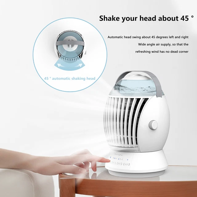 Portable Air Conditioner 4000mAh Rechargeable Personal Air Cooler With 3 Speeds