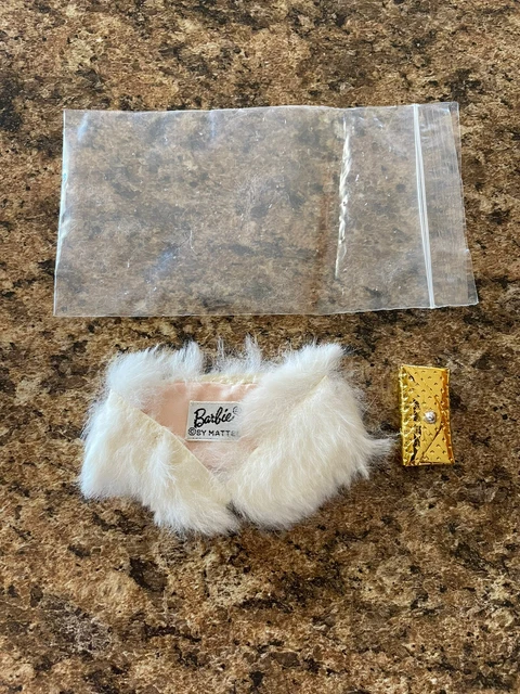 Vintage 1962-63 BARBIE Pak Item, Real Fur Stole and Purse, Excellent Condition!!