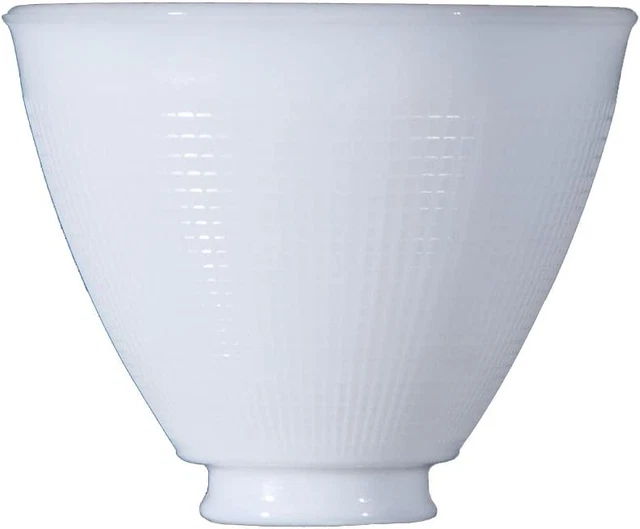 Lamp 6 Inch Top Diameter I.E.S Style White Opal Glass Reflector Shade Waffle