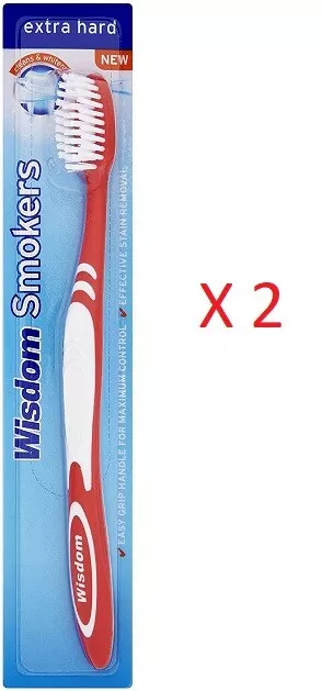 2 Packs X Wisdom Addis Smokers Toothbrush